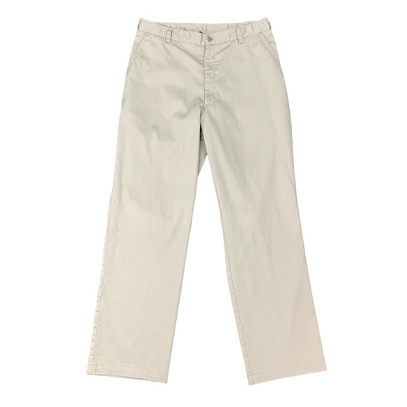 Nike Golf Pants Mens 33 Beige Straight Leg High Rise Stretch Quick Dry Chino - Picture 1 of 16
